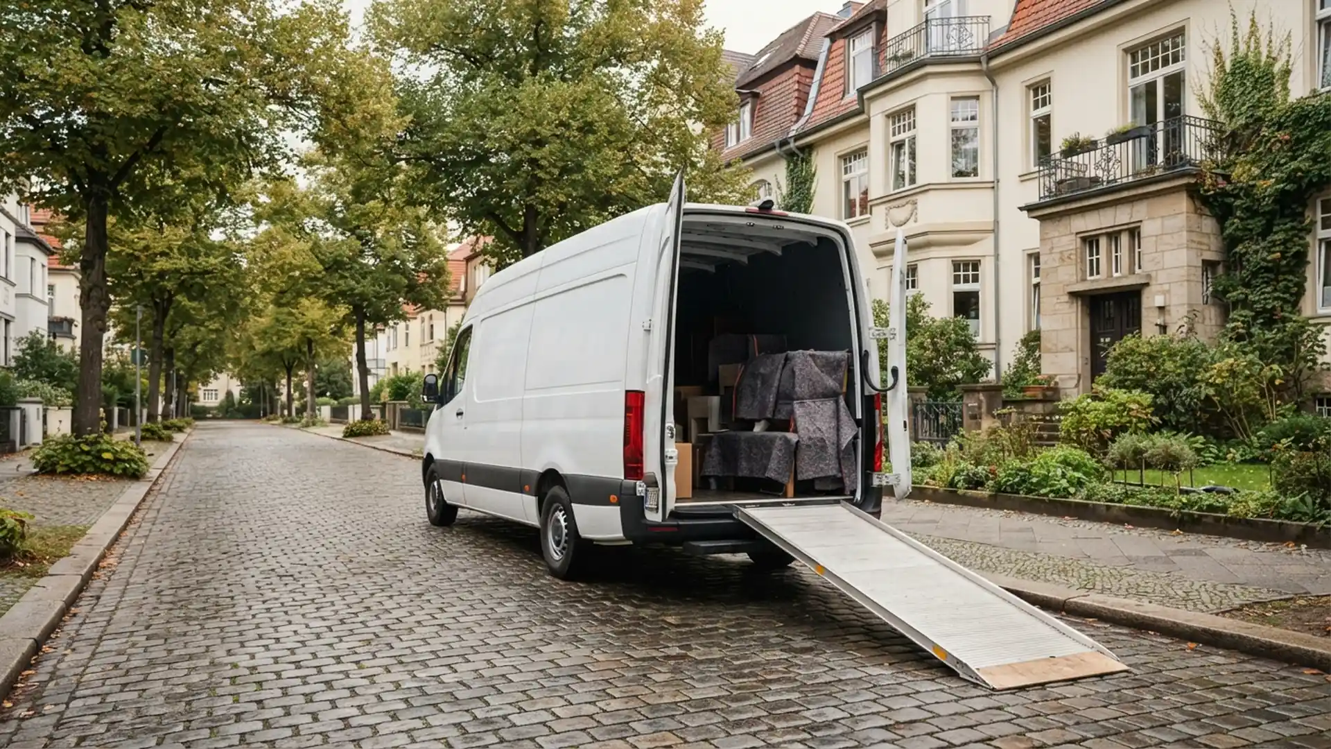 Umzugsteam belädt den Transporter in Braunschweig